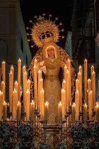Virgen del Silencio. Martes Santo en la Semana Santa de Jerez de los Caballeros Cofradia de la Oracion en el Huerto Martes Santo Virgen del Silencio en Jerez de los Caballeros Semanasantajerezana