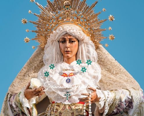 María Santísima de la Esperanza Macarena durante su salida extraordinaria al Convento Madre de Dios, 8 de junio de 2025 10 Procesión diurna histórica de la Esperanza Macarena
