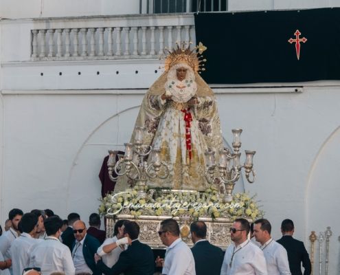 María Santísima de la Esperanza Macarena durante su salida extraordinaria al Convento Madre de Dios, 8 de junio de 2025 24 Procesión diurna histórica de la Esperanza Macarena