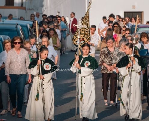 María Santísima de la Esperanza Macarena durante su salida extraordinaria al Convento Madre de Dios, 8 de junio de 2025 3 Procesión diurna histórica de la Esperanza Macarena