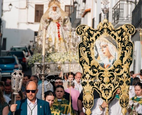 María Santísima de la Esperanza Macarena durante su salida extraordinaria al Convento Madre de Dios, 8 de junio de 2025 7 Procesión diurna histórica de la Esperanza Macarena