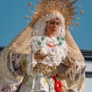 María Santísima de la Esperanza Macarena durante su salida extraordinaria al Convento Madre de Dios, 8 de junio de 2025 9 Procesión diurna histórica de la Esperanza Macarena