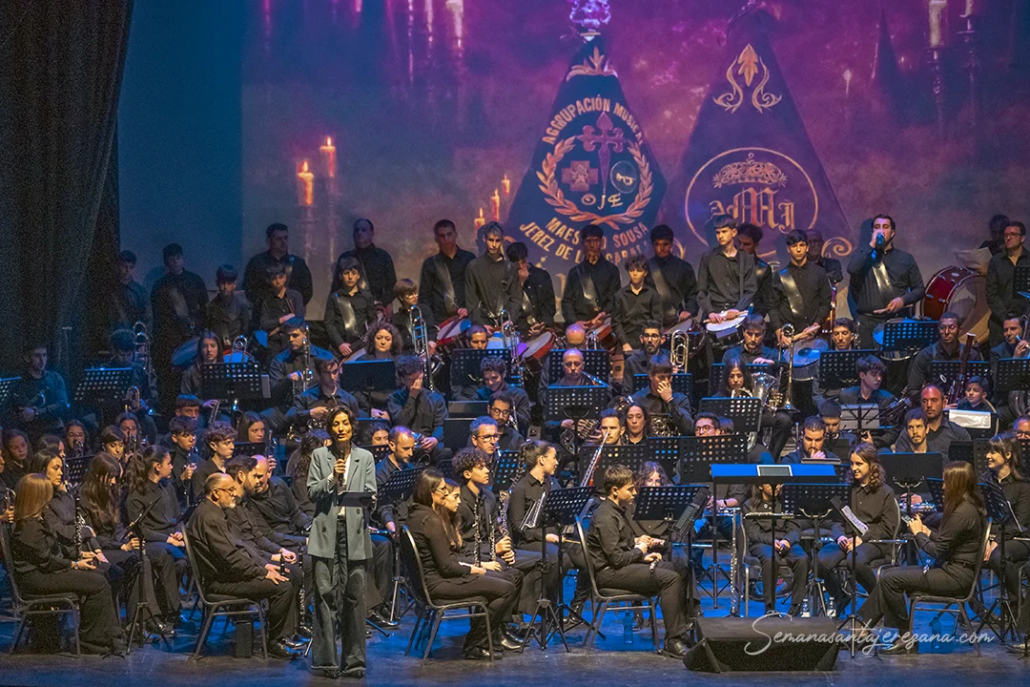 Concierto solidario de marchas procesionales Una Pasion Compartida Semanasantajerezana 17 Verónica Delgado, en representación de FUNDAME, tomó la palabra para agradecer el tiempo y la entrega de los músicos.