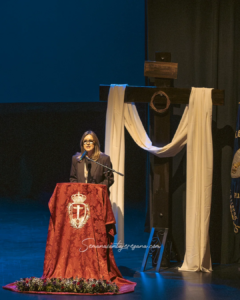 Emotivo pregón de Semana Santa 2026 por Antonio de Salezán 1 Margarita Valle Presentadora del pregón de Semana Santa 2026 en Jerez de los Caballeros semanasantajerezana
